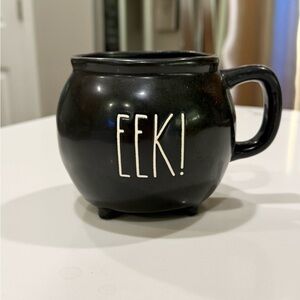 ☕️Rae Dunn Black EEK! Ceramic Cauldron Halloween Coffee Mug